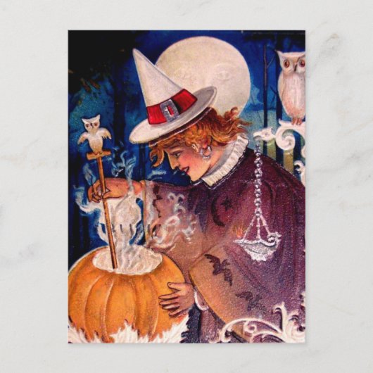 Vintage Halloween Briefkaart (Voorkant)