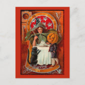 Vintage Halloween Briefkaart (Voorkant)
