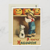 Vintage Halloween Briefkaart (Voorkant / Achterkant)