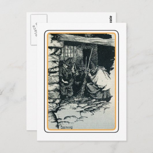 Vintage Halloween Briefkaart (Voorkant / Achterkant)