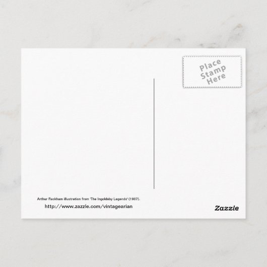 Vintage Halloween Briefkaart (Achterkant)