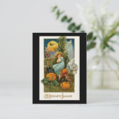 Vintage Halloween Briefkaart (Staand voorkant)