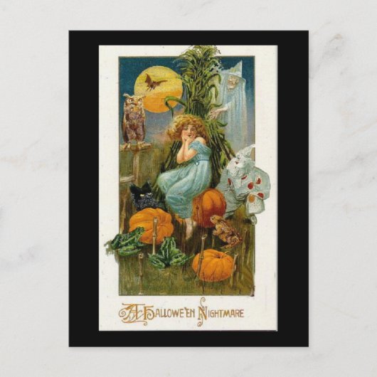 Vintage Halloween Briefkaart (Voorkant)