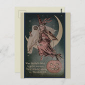 Vintage Halloween Briefkaart (Voorkant / Achterkant)