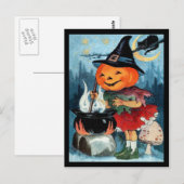 Vintage Halloween Briefkaart (Voorkant / Achterkant)