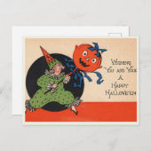 Vintage Halloween Briefkaart (Voorkant / Achterkant)