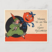 Vintage Halloween Briefkaart (Voorkant)