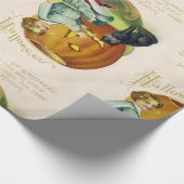 Vintage Halloween Briefkaart Cadeaupapier (Hoek)