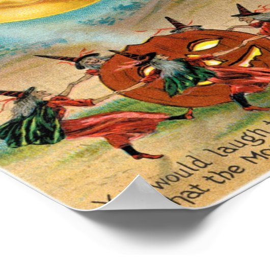 Vintage Halloween Briefkaart Poster (Hoek)