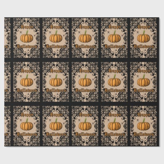 Vintage Halloween Cadeaupapier (Vlak)