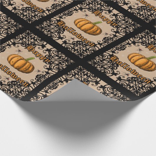 Vintage Halloween Cadeaupapier (Hoek)