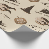 Vintage Halloween Cadeaupapier (Hoek)
