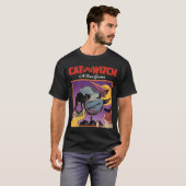 Vintage Halloween Cat en Witch Game Shirt (Voorkant volledig)