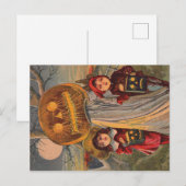 Vintage Halloween Children Announcement Briefkaart (Voorkant / Achterkant)