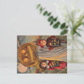 Vintage Halloween Children Invitation Briefkaart (Staand voorkant)