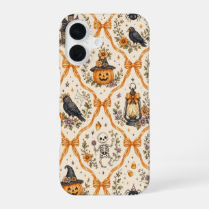 Vintage Halloween Coquette Hoesje Cute Spooky iPhone 16 Hoesje