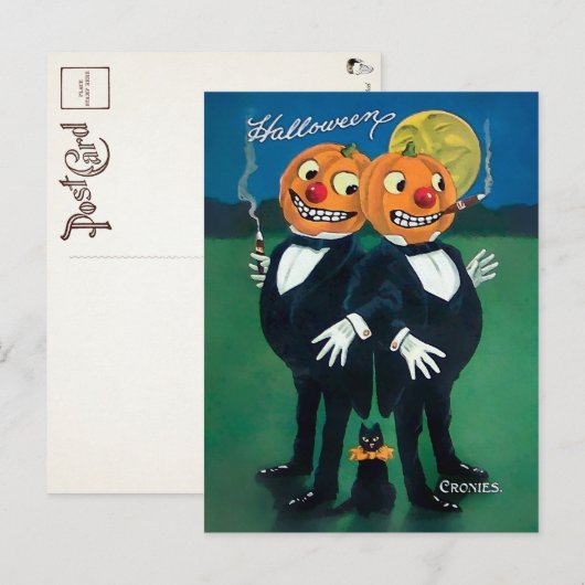 Vintage Halloween Cronies Briefkaart (Voorkant / Achterkant)