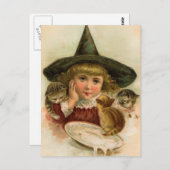 vintage Halloween cutie Briefkaart (Voorkant / Achterkant)