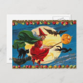 Vintage - Halloween - de Halloween Spirit Briefkaart (Voorkant / Achterkant)