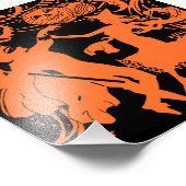 Vintage Halloween Devil Witch Dance Foto Afdruk (Hoek)