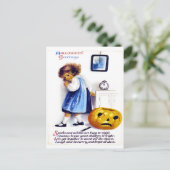 Vintage Halloween Ephemera Briefkaart (Staand voorkant)