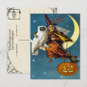 Vintage Halloween Ephemera Briefkaart (Voorkant / Achterkant)