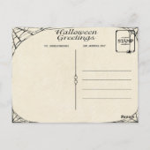 Vintage Halloween Ephemera Briefkaart (Achterkant)
