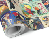 Vintage Halloween Ephemera Cadeaupapier (Rol Hoek)