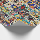 Vintage Halloween Ephemera Cadeaupapier (Hoek)