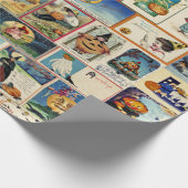 Vintage Halloween Ephemera Cadeaupapier (Hoek)