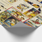 Vintage Halloween Ephemera Cadeaupapier (Hoek)