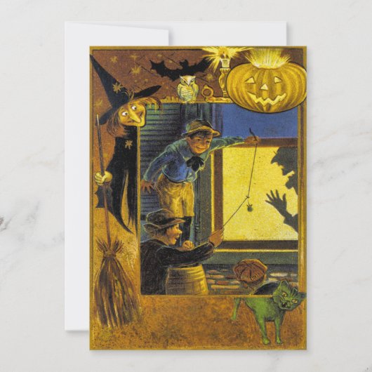 Vintage Halloween Ephemera Kaart (Voorkant)