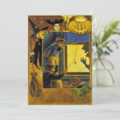 Vintage Halloween Ephemera Kaart (Staand voorkant)