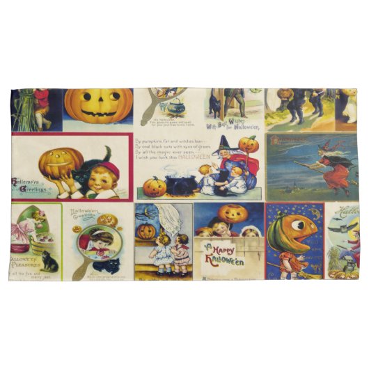 Vintage Halloween Ephemera Kussensloop (Voorkant-Rechts)