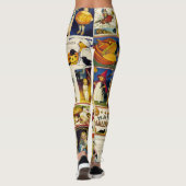 Vintage Halloween Ephemera Leggings (Achterkant)