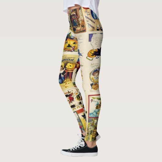 Vintage Halloween Ephemera Leggings (Links)