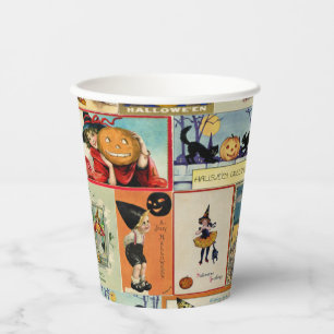 Vintage Halloween Ephemera Papieren Bekers