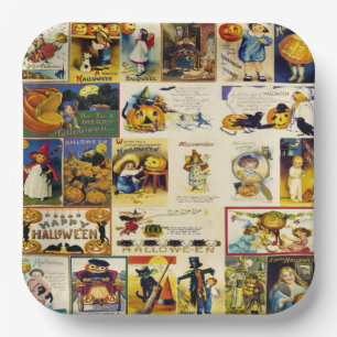 Vintage Halloween Ephemera Papieren Bordje