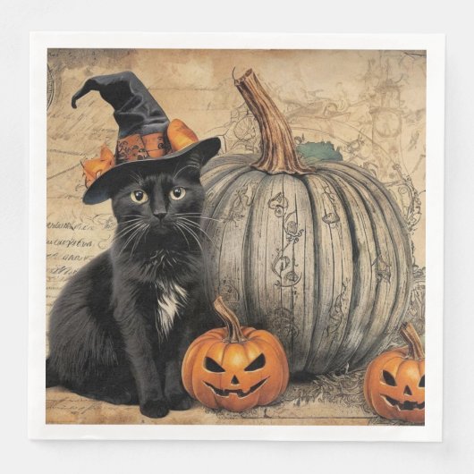 Vintage Halloween Ephemera Servet (Voorkant)