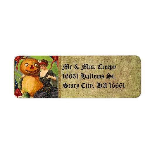 Vintage Halloween Etiket (Voorkant)