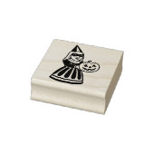 Vintage Halloween-feestvrouw rubberen stempel (Stempel)
