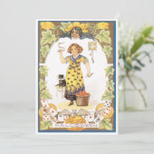 Vintage Halloween Fun Halloween Kaart (Staand voorkant)