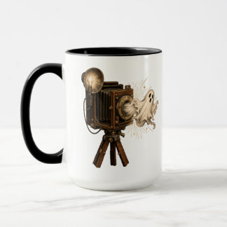 Vintage Halloween Geest Camera – Griezelig Retro Mok