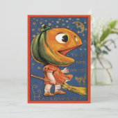 Vintage Halloween, Giant Pumpkin Head Costume Kaart (Staand voorkant)