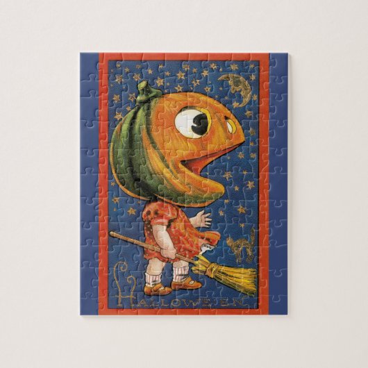 Vintage Halloween, Giant Pumpkin Head Costume Legpuzzel (Verticaal)