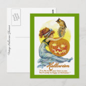 Vintage Halloween Glamor Briefkaart (Voorkant / Achterkant)