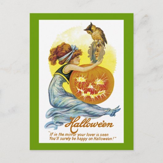 Vintage Halloween Glamor Briefkaart (Voorkant)