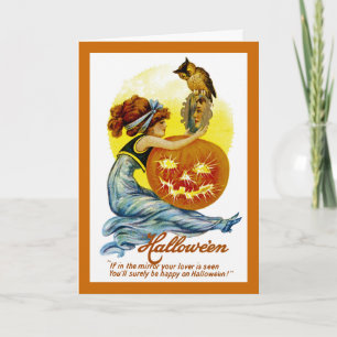 Vintage Halloween Glamor Kaart