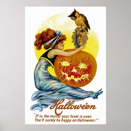 Vintage Halloween Glamor Poster (Voorkant)