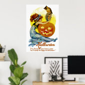 Vintage Halloween Glamor Poster (Thuiskantoor)
